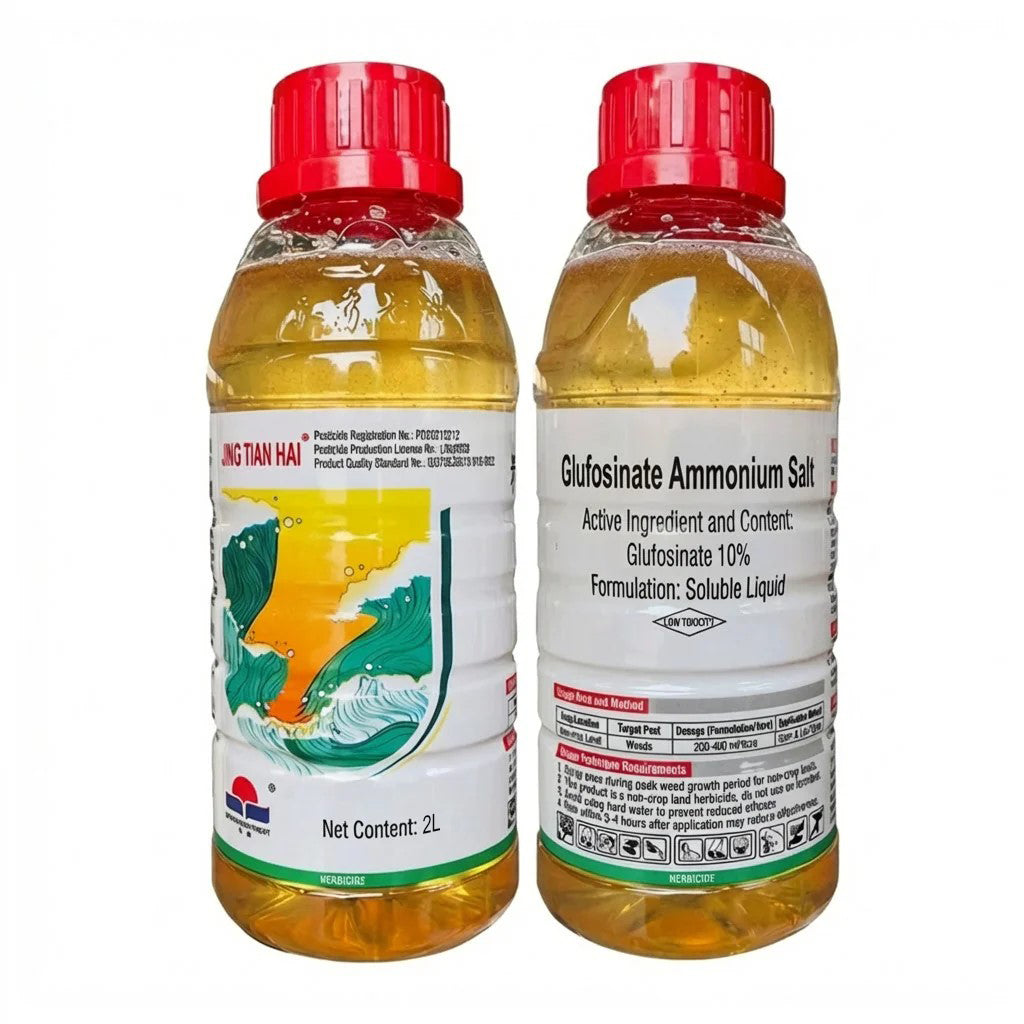 Fast-Acting Glufosinate 10% SL Herbicide, Quick Burn-Down Weed Killer for Tough Grass & Broadleaf Weeds