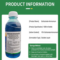 Glufosinate Ammonium 10% SL Herbicide, Non-Selective Broad Spectrum Weed Killer for Agriculture
