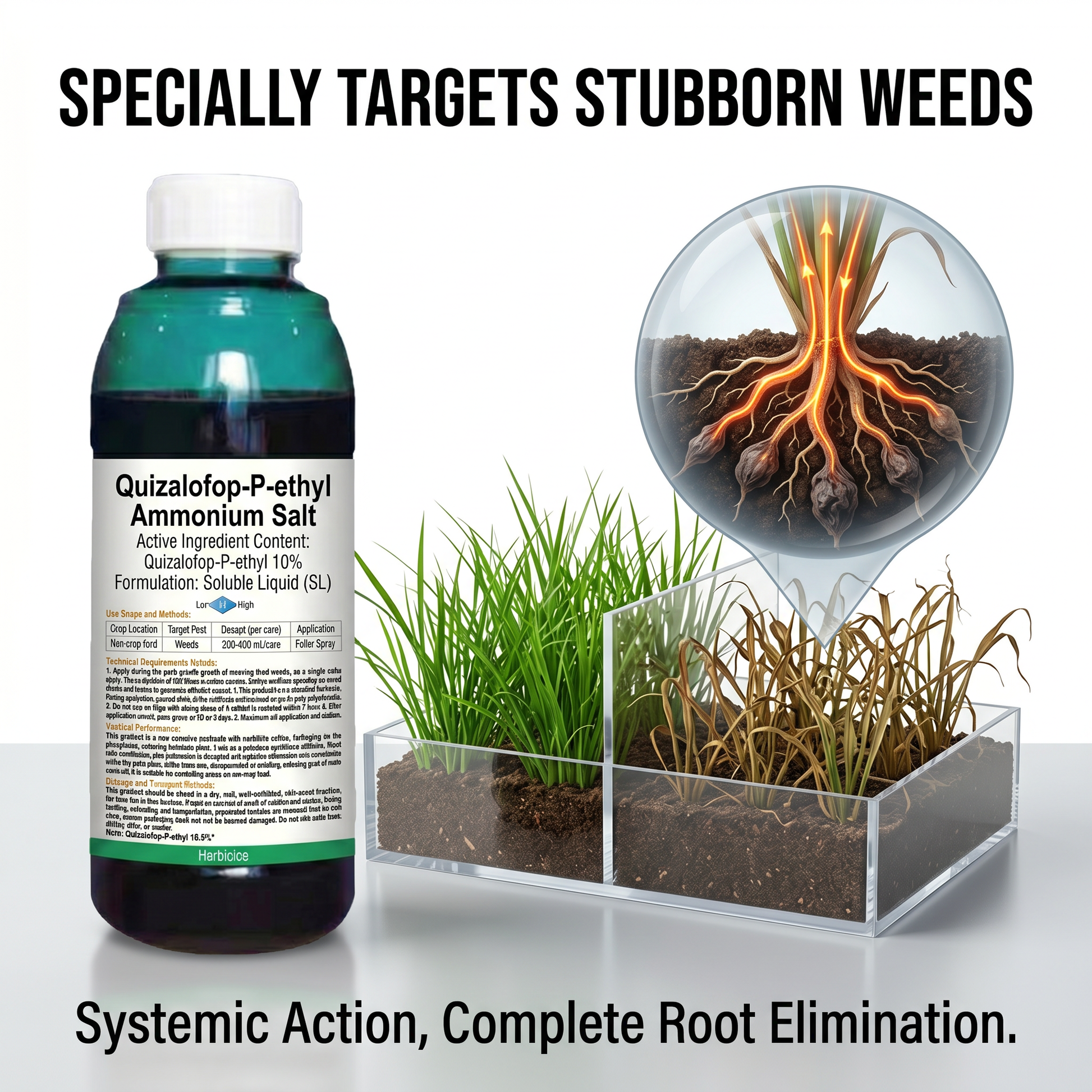 Glyphosate Ammonium Herbicide for Orchard Weed & Root Control, Systemic Weed Management Solution