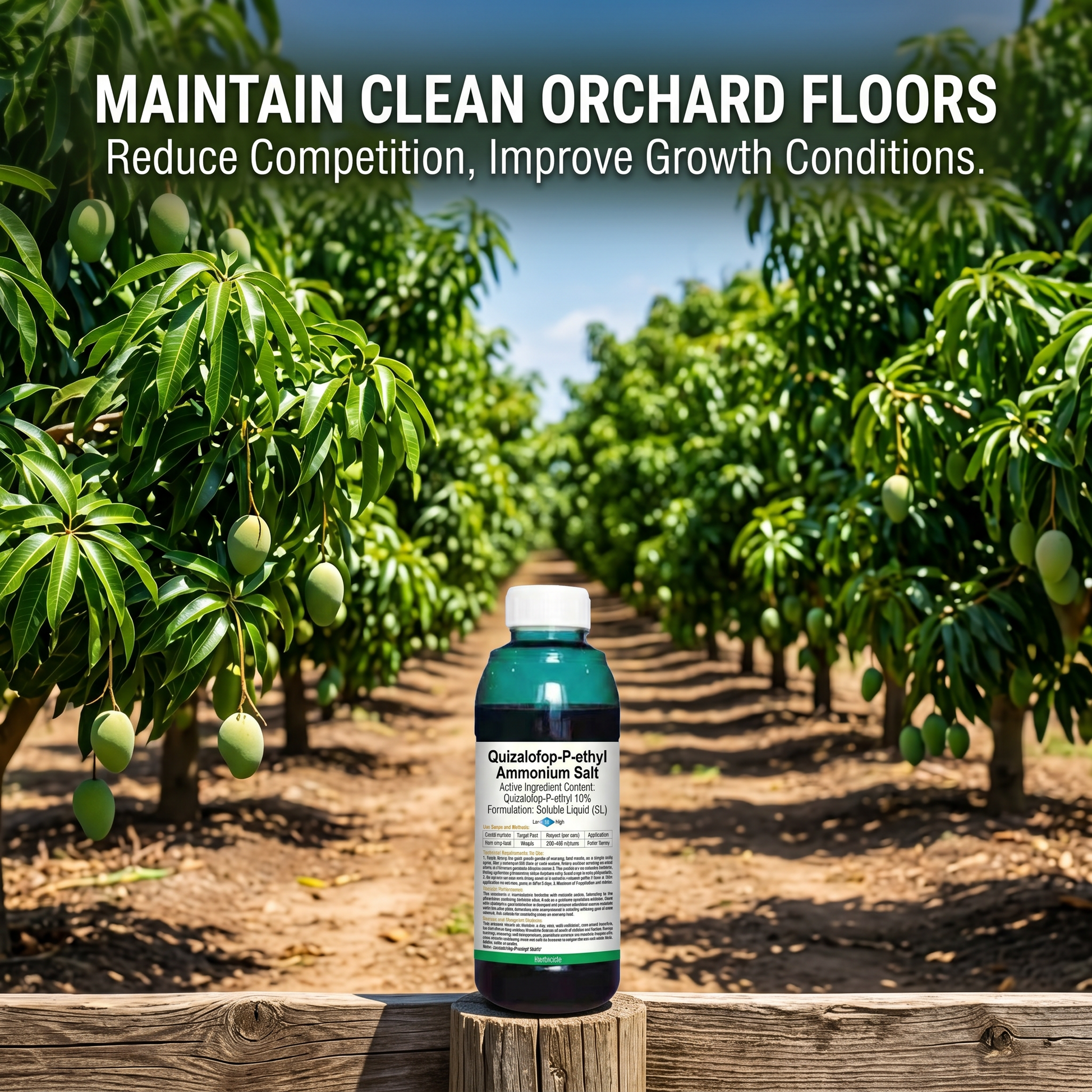 Glyphosate Ammonium Herbicide for Orchard Weed & Root Control, Systemic Weed Management Solution