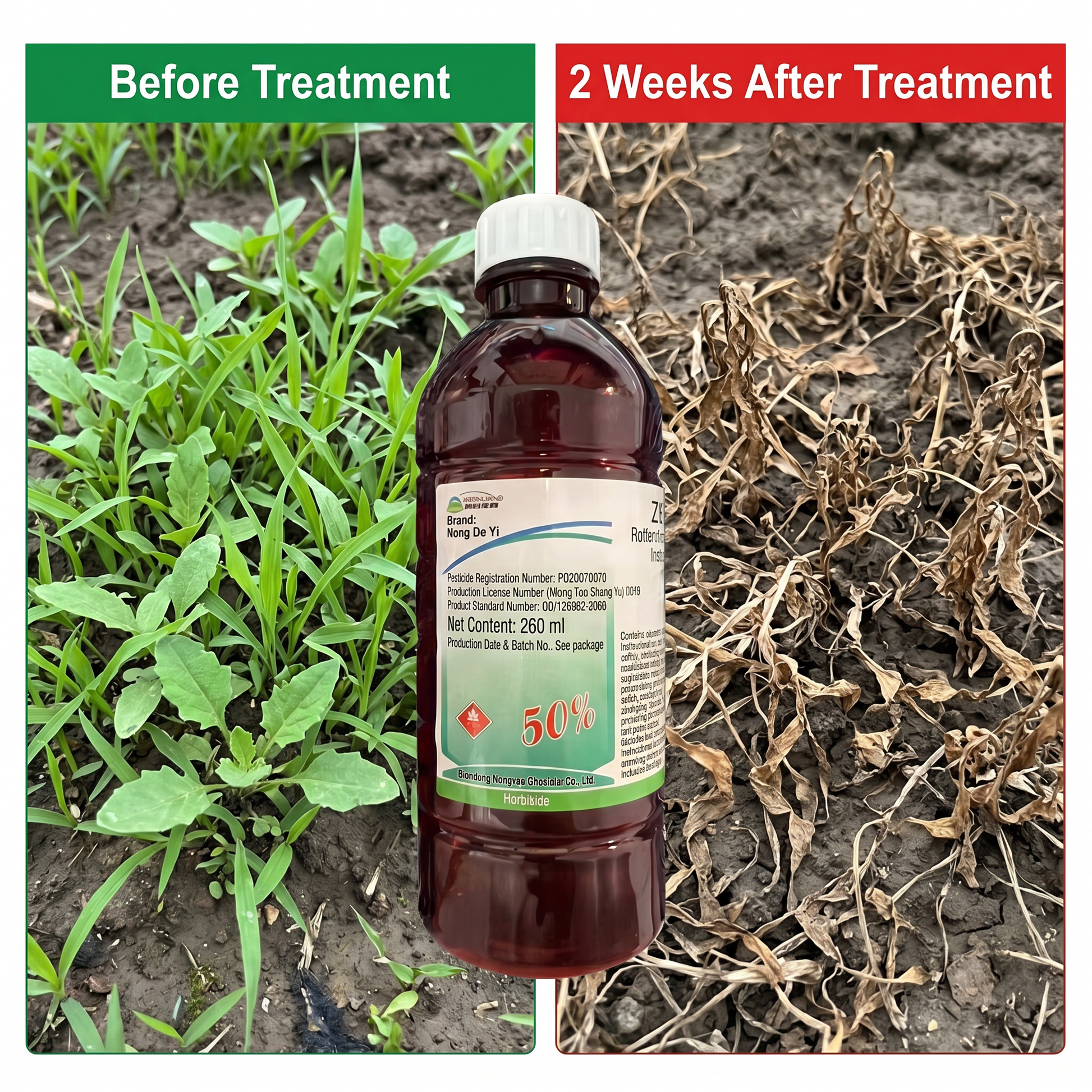 Glyphosate 50% Herbicide for Pre-Germination Weed Control | Systemic Weed Management for Field Crops
