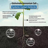 Glufosinate Ammonium 10% SL Herbicide, Non-Selective Weed Killer for Grass & Broadleaf Weeds